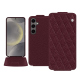 Funda de piel Samsung Galaxy S24 - Lie de vin - Couture ( Pantone #412234 ) 