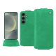 Funda de piel Samsung Galaxy S24 - Menthe vintage ( Pantone #37b375 ) 