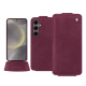 Housse cuir Samsung Galaxy S24 - Prune vintage ( Pantone #612434 ) 