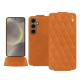 가죽 커버 Samsung Galaxy S24 - Mandarine vintage - Couture ( Pantone #d47231 ) 
