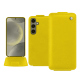 Lederschutzhülle Samsung Galaxy S24 - Jaune fluo ( Pantone #c9ff57 ) 