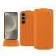 硬质真皮保护套 Samsung Galaxy S24 - Abaca arancio ( Pantone #d77540 )