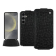 Samsung Galaxy S24 leather case - Autruche nero ( Noir / Black) 