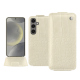 Custodia in pelle Samsung Galaxy S24 - Crocodile milk ( Pantone #d6d2c4 ) 