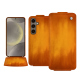 Housse cuir Samsung Galaxy S24 - Orange Patine
