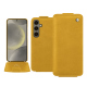 Samsung Galaxy S24 leather case - Jaune soulèu ( Pantone #F3B934 )