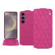 Housse cuir Samsung Galaxy S24 - Rose BB - Couture ( Pantone #DB599F )