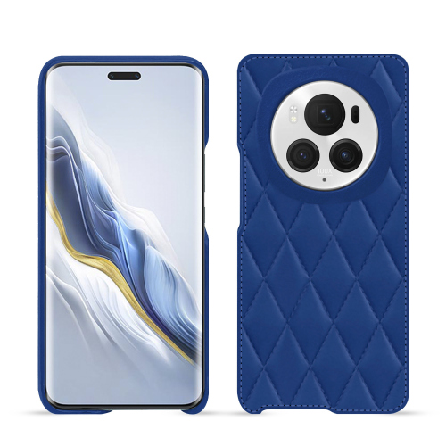 Coque de protection premium Honor Magic6 ProBleu océan - Couture ( Nappa - Pantone #15458a) 