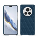 Coque cuir Honor Magic6 Pro - Blu mediterran - Couture ( Pantone #0E3043 )