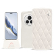 Funda de piel Honor Magic6 Pro - Blanc escumo - Couture ( Pantone #D6D6D1 )