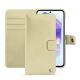 Étui portefeuille cuir Samsung Galaxy A55 - Beige ( Nappa - Pantone #ceb888 ) 