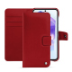 Capa de couro para carteira Samsung Galaxy A55 - Rouge ( Nappa - Pantone #d50032 ) 