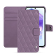Samsung Galaxy A55 leather wallet case - Lilas - Couture ( Nappa - Pantone #b9a3e3 ) 