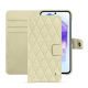 Custodia in pelle Samsung Galaxy A55 - Ivoire - Couture ( Pantone #d6d6c6 ) 