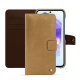 Étui portefeuille cuir Samsung Galaxy A55 - Sable vintage ( Pantone #9b7340 ) 