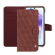 Funda de piel para cartera Samsung Galaxy A55 - Passion vintage - Couture ( Pantone #591d16 ) 