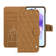 Custodia in pelle Samsung Galaxy A55 - Castan esparciate - Couture ( Pantone #824F2A )