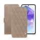 Funda de piel Samsung Galaxy A55 - Taupe vintage - Couture ( Pantone #591d16 ) 