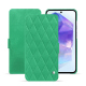 Custodia in pelle Samsung Galaxy A55 - Menthe vintage - Couture ( Pantone #37b375 ) 