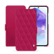 Capa em pele Samsung Galaxy A55 - Rose fluo - Couture ( Pantone #ff16b4 ) 