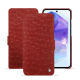 Samsung Galaxy A55 leather case - Autruche ciliegia ( Pantone #a4343a ) 