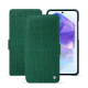 Housse cuir Samsung Galaxy A55 - Crocodile pino ( Pantone #173F35 ) 