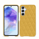 Samsung Galaxy A55 leather cover - Mimosa - Couture ( Pantone #b39437 ) 