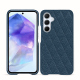 Funda de piel Samsung Galaxy A55 - Indigo - Couture ( Pantone #1f4565 ) 