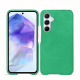 Coque cuir Samsung Galaxy A55 - Menthe vintage ( Pantone #37b375 ) 