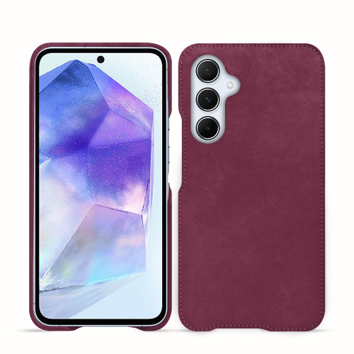 Coque arrière en cuir de luxe pour Samsung Galaxy A55 | NorevePrune vintage ( Pantone #612434 ) 