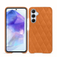 Lederschutzhülle Samsung Galaxy A55 - Mandarine vintage - Couture ( Pantone #d47231 ) 
