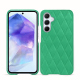 Funda de piel Samsung Galaxy A55 - Menthe vintage - Couture ( Pantone #37b375 ) 
