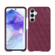 Samsung Galaxy A55 leather cover - Prune vintage - Couture ( Pantone #612434 ) 