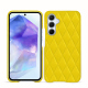 Funda de piel Samsung Galaxy A55 - Jaune fluo - Couture ( Pantone #c9ff57 ) 