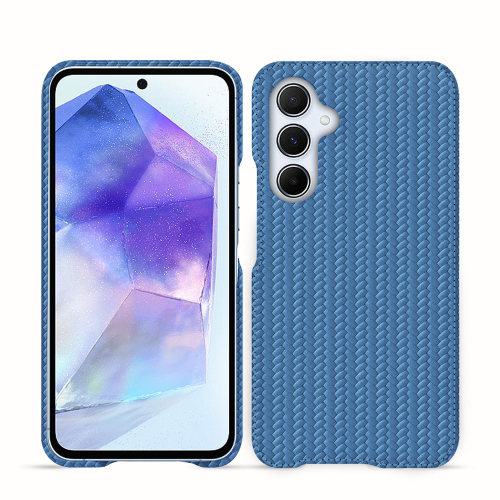 Funda trasera de cuero premium para Samsung Galaxy A55 | NoreveAbaca ishia ( Pantone #395775 ) 