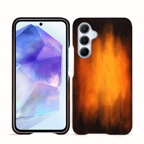 Funda trasera de cuero premium para Samsung Galaxy A55 | NoreveFauve Patine