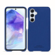 Samsung Galaxy A55 leather cover - Bleu Océan PU ( Pantone #003da5 )