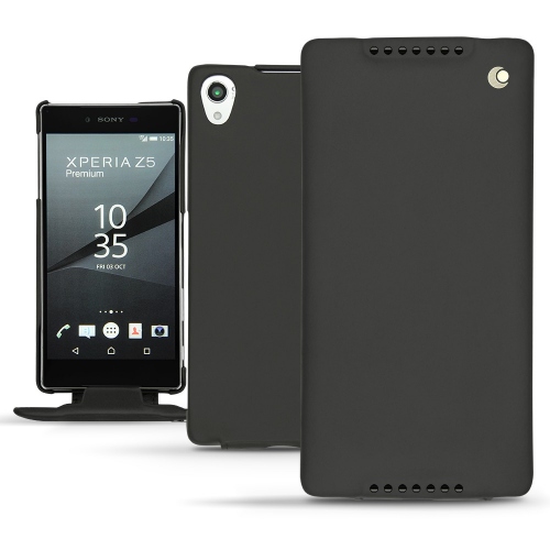 가죽 커버 Sony Xperia Z5 Premium - Noir ( Nappa - Black ) 