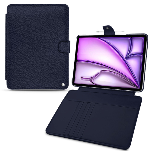 Étui portefeuille cuir Apple iPad Air 13 | Luxe et protection haut de gammeCobalt ( Pantone #2b253f ) 
