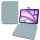 Apple iPad Air 13  (2024) leather wallet case - Bleu ciel - Couture ( Nappa - Pantone #abcae9 ) 