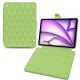 Apple iPad Air 13 (2024) 真皮钱包保护套 - Vert olive - Couture ( Nappa - Pantone #a7c58e ) 