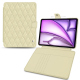 Apple iPad Air 13 (2024) 真皮钱包保护套 - Ivoire - Couture ( Pantone #d6d6c6 ) 