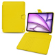 Étui portefeuille cuir Apple iPad Air 13 (2024) - Jaune fluo ( Pantone #c9ff57 ) 