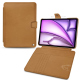 Apple iPad Air 13  (2024) leather wallet case - Castan esparciate ( Pantone #824F2A )