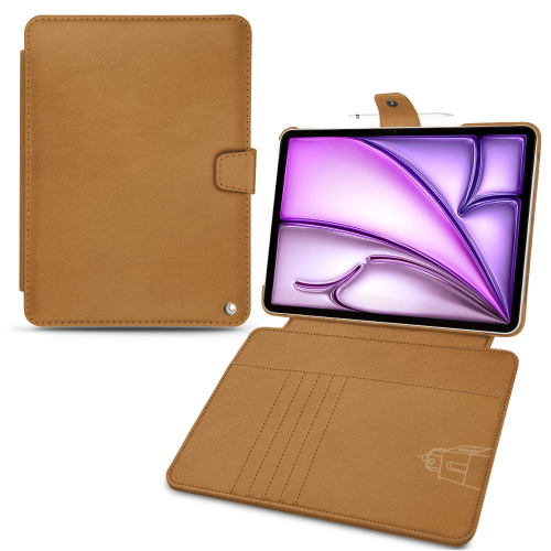 Étui portefeuille cuir Apple iPad Air 13 | Luxe et protection haut de gammeCastan esparciate ( Pantone #824F2A )