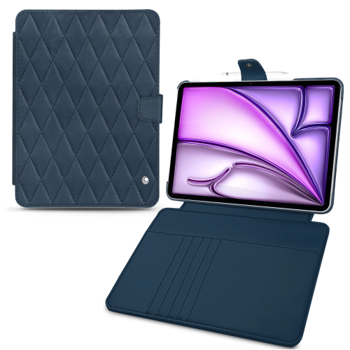 Apple iPad Air 13 革製ウォレットケース｜高級感と最上級の保護機能Jean vintage - Couture ( Pantone #2f414f  ) 