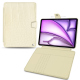 Custodia a portafoglio in pelle per Apple iPad Air 13 (2024) - Crocodile milk ( Pantone #d6d2c4 ) 