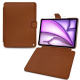 Apple iPad Air 13  (2024) leather wallet case - Marron Veggie ( Pantone #95614d ) 