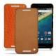 Custodia in pelle LG Nexus 5X - Mandarine vintage ( Pantone 165C ) 