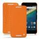 LG Nexus 5X leather case - Orange fluo
